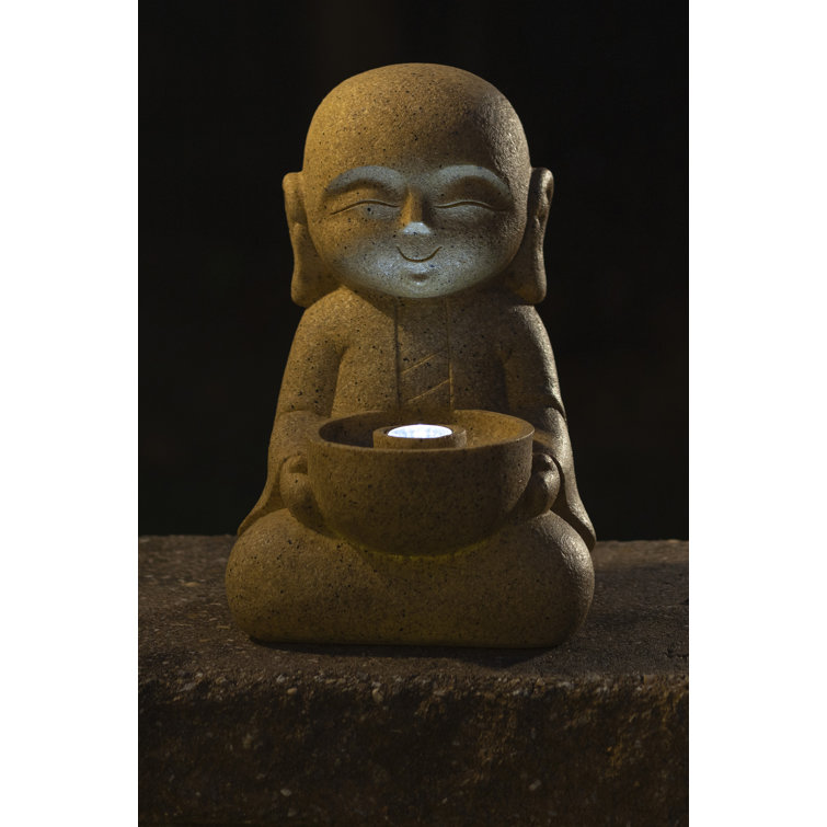 Dakota Fields Peace And Serenity Baby Buddha Solar Powered Led Outdoor